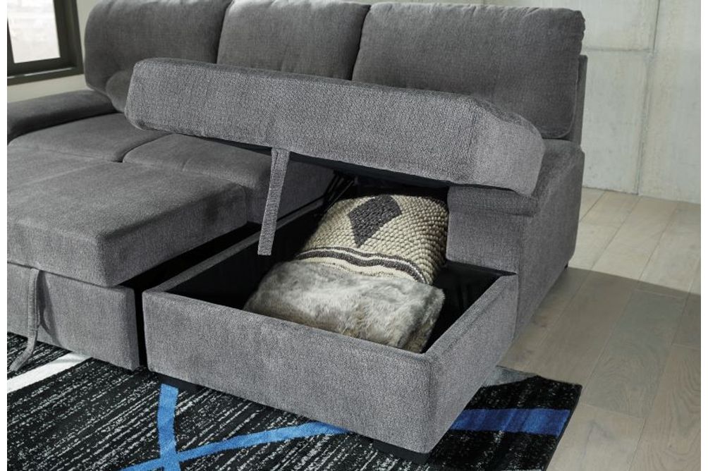 Signature Design by Ashley Yantis 2-Piece Sleeper Sectional With Storage- Storage View