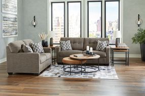 Signature Design by Ashley Mahoney Sofa and Loveseat- Sample Room View