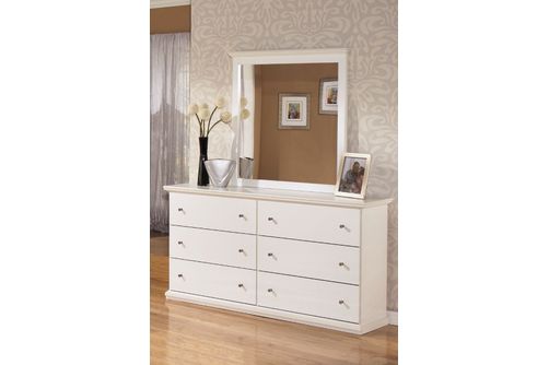 Signature Design by Ashley Bostwick Shoals 4-Piece King Panel Bedroom Set- Dresser and Mirror
