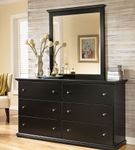 Signature Design by Ashley Maribel 4-Piece King Panel Bedroom Set- Dresser and Mirror