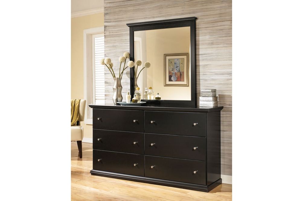 Signature Design by Ashley Maribel 4-Piece King Panel Bedroom Set- Dresser and Mirror