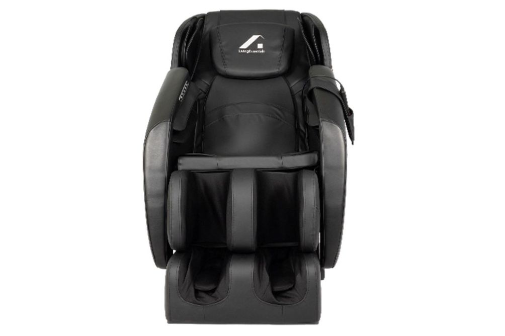 Living Essentials Deluxe Massage Chair Recliner with Zero Gravity - Black