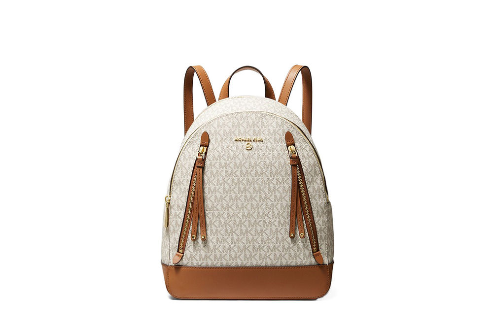 Michael Kors Brooklyn Medium Backpack- Vanilla Logo