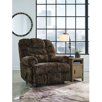 Signature Design by Ashley Movie Man Chocolate Recliner - Sample Room View