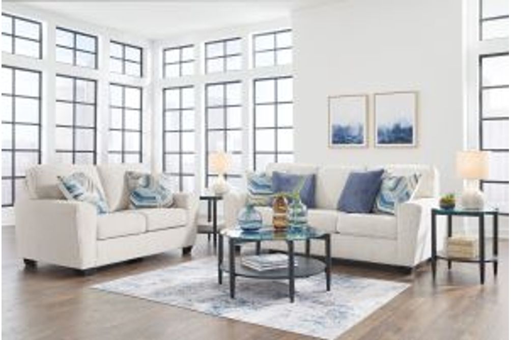 Signature Design by Ashley Cashton Sofa and Loveseat-Snow