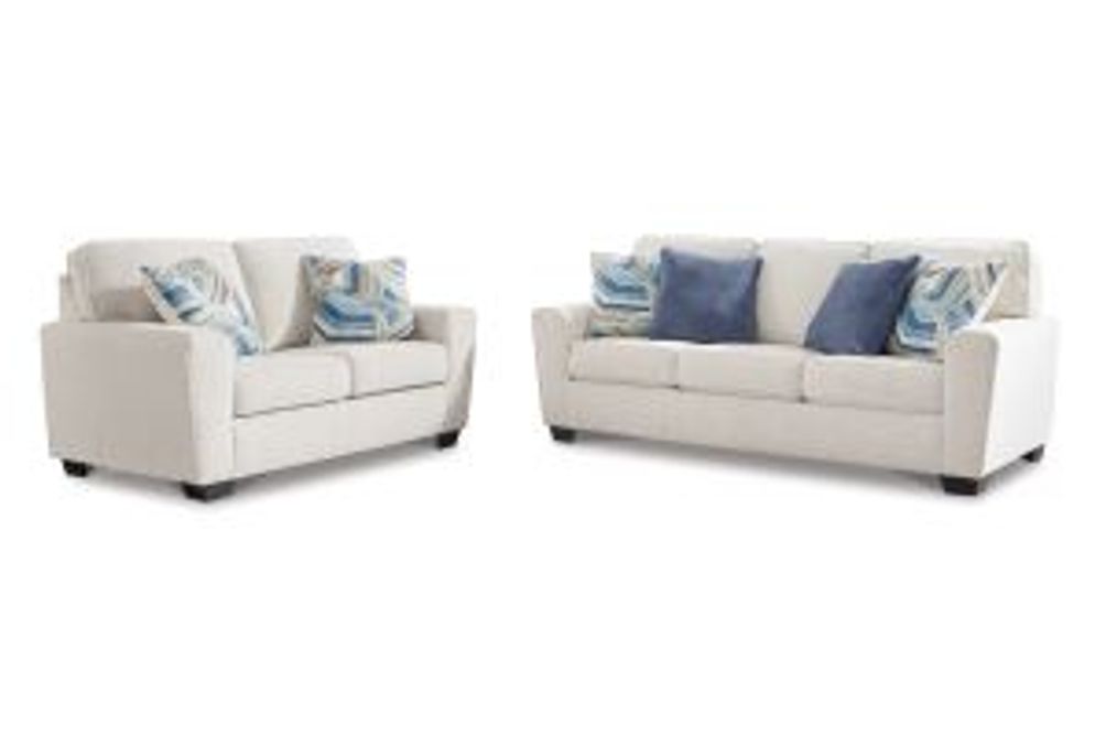 Signature Design by Ashley Cashton Sofa and Loveseat-Snow