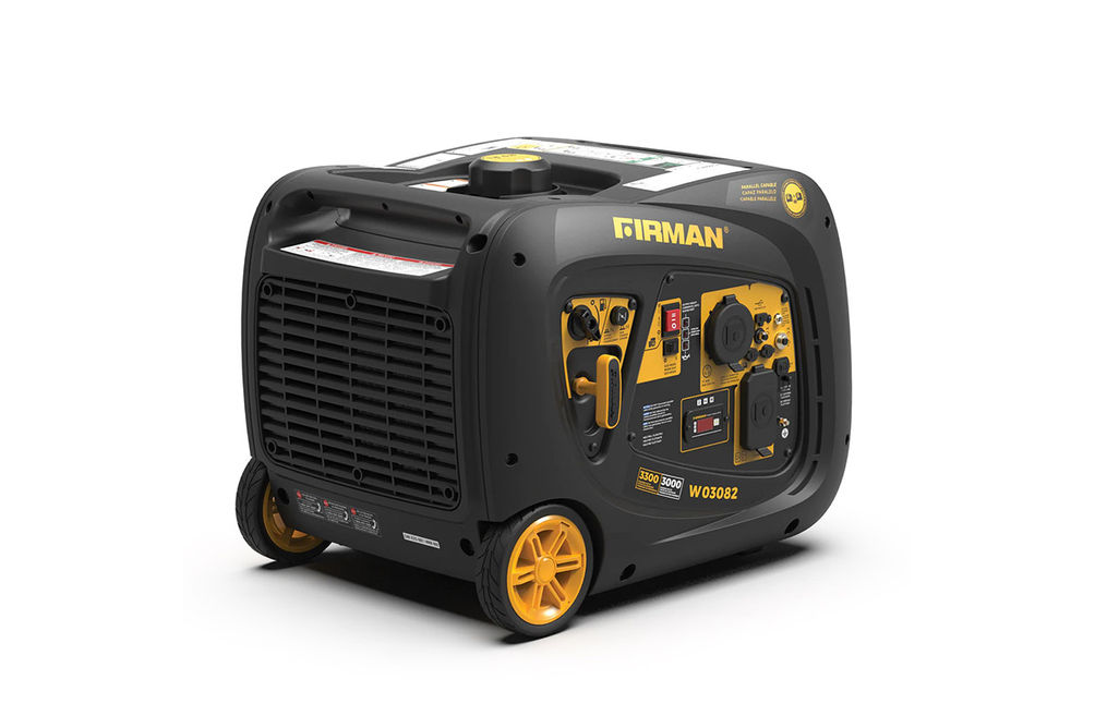 Firman 3300/3000 Watt Electric Start Inverter Portable Generator - Side Angle View