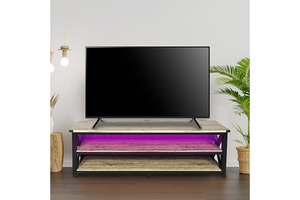 Living Essentials Stanford 62 Inch LED TV Stand - Sample Room View