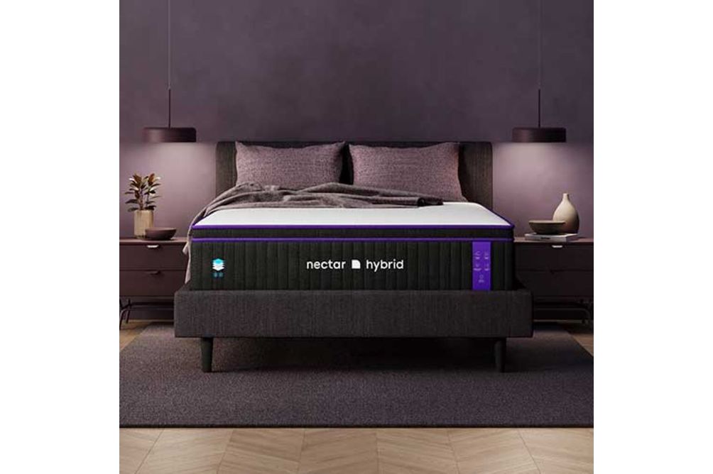 13'' Nectar Premier Hybrid Mattress Twin Sample Room View