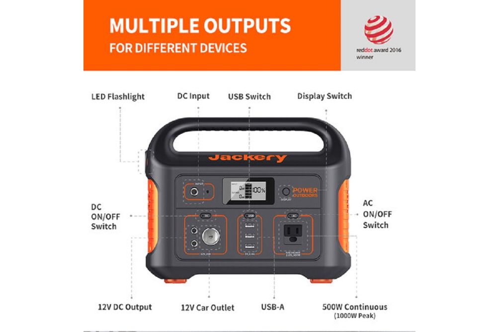 Jackery Explorer 550 550Wh Power Station 