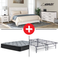 Signature Design by Ashley Gerridan 5-Piece King Bedroom Set + Mattress + Bed Frame Bundle