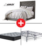 Signature Design by Ashley Coralayne Queen Bed + Mattress + Bed Frame Bundle