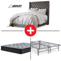 Signature Design by Ashley Coralayne Queen Bed + Mattress + Bed Frame Bundle