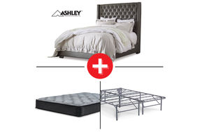 Signature Design by Ashley Coralayne Queen Bed + Mattress + Bed Frame Bundle