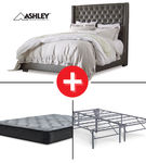 Signature Design by Ashley Coralayne King Bed + Mattress + Bed Frame Bundle