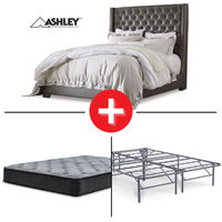 Signature Design by Ashley Coralayne King Bed + Mattress + Bed Frame Bundle