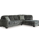 Signature Design by Ashley Lonoke 2-Piece Sectional with Chaise -Gunmetal