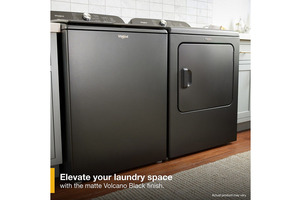 Whirlpool Volcano Black 5.3 Cu. Ft. Top Load Washer and 7.0 Cu. Ft. Electric Dryer - Color View