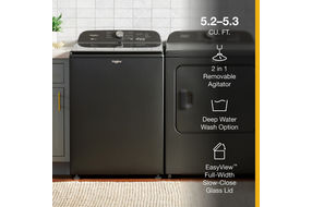 Whirlpool Volcano Black 5.3 Cu. Ft. Top Load Washer - Features