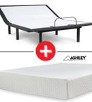 Chime 12 Inch Memory Foam Queen Mattress in a Box + Ashley Adjustable Base