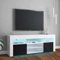 Living Essentials Lenexa LED TV Console White/Black