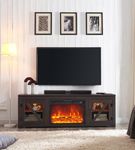 62” Ashton EZ Set Up Fireplace Console Dark Brown