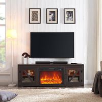 62” Ashton EZ Set Up Fireplace Console Dark Brown