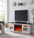 72” Richmond EZ Set Up Fireplace Console White