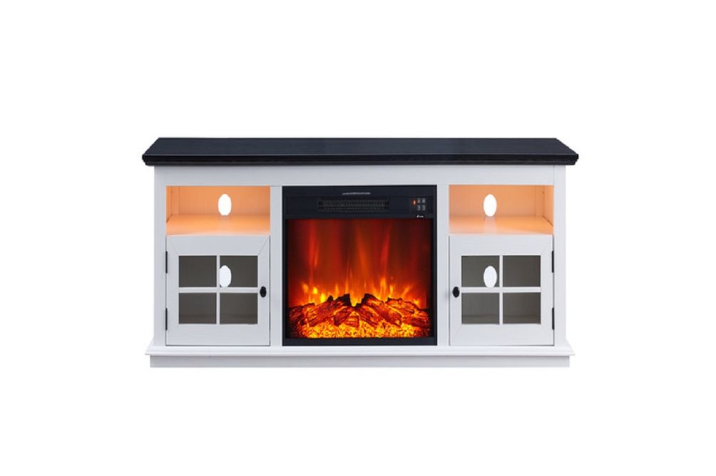 72” Richmond EZ Set Up Fireplace Console White