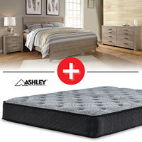 Signature Design by Ashley Culverbach 5-Piece King Panel Bedroom Set + Mattress Bundle