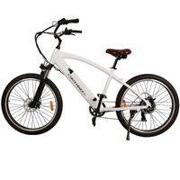 26" santa monica e-bike wht with 500w motor