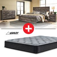 Signature Design by Ashley Wynnlow 5-Piece King Bedroom Set + Mattress Bundle - Sample Room View