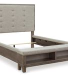 Signature Design by Ashley Hallanden Queen Upholstered Bed + Queen Mattress Comfort Plus - Bed