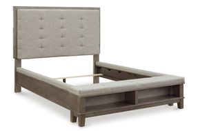 Signature Design by Ashley Hallanden Queen Upholstered Bed + Queen Mattress Comfort Plus - Bed
