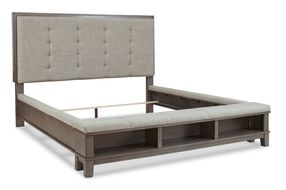 Signature Design by Ashley Hallanden King Upholstered Panel Bed with Storage 