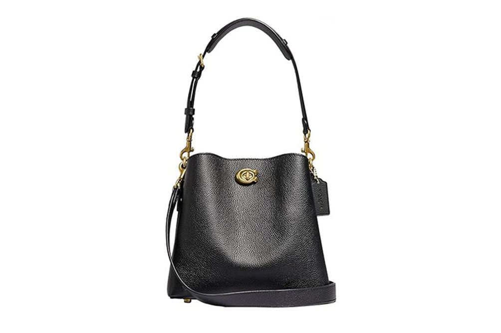 Coach Colorblock Leather Willow Bucket Bag in color Black
