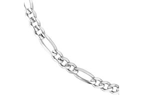 Silver 24 inch 11.0mm Concave Figaro Chain - Link View