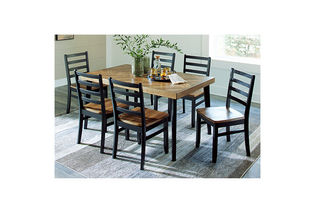 Signature Design by Ashley Blondon 7-Piece Dining Room Set + ASUS 15.6" Vivobook Go 15 Laptop