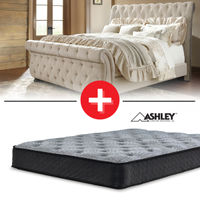 Signature Design by Ashley Willenburg King Upholstered Bed + King Mattress