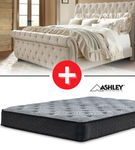 Signature Design by Ashley Willenburg Queen Upholstered Bed + Queen Mattress