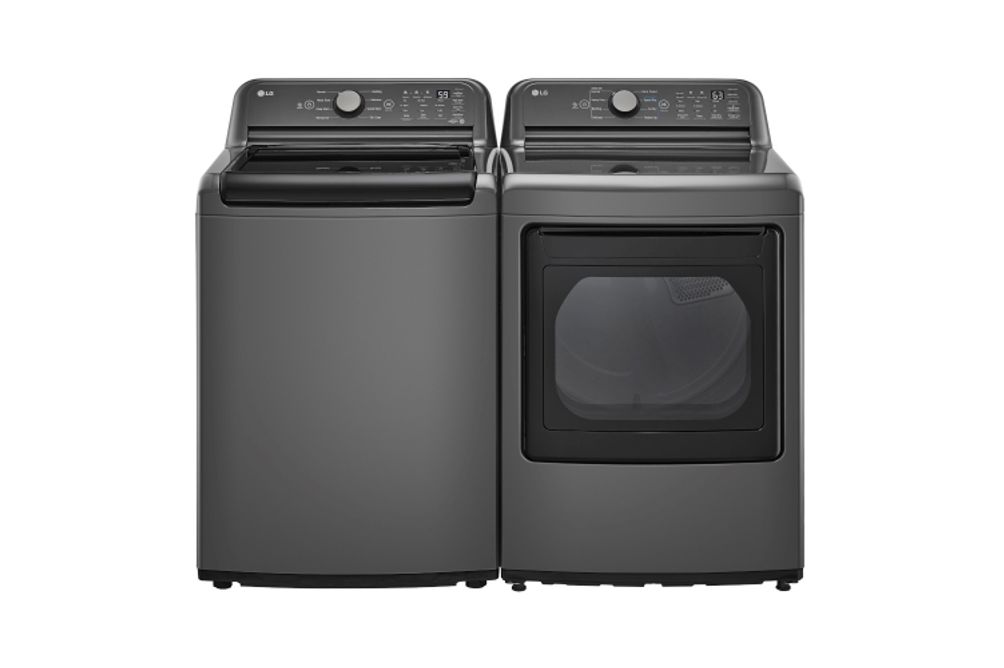 LG 5.0 Cu. Ft. Top Load Washer and 7.3 Cu. Ft. Electric Dryer Set -Black