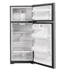 GE 17.5 Cu. Ft. Top-Freezer Refrigerator Stainless Steel - Interior Empty View