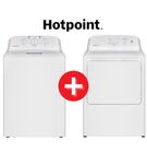 Hotpoint 4.0 cu.ft. Top Load Washer + 6.2 cu.ft. Electric Dryer Bundle