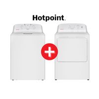 Hotpoint 4.0 cu.ft. Top Load Washer + 6.2 cu.ft. Electric Dryer Bundle