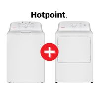 Hotpoint 4.0 cu.ft. Top Load Washer + 6.2 cu.ft. Electric Dryer Bundle