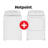 Hotpoint 4.0 cu.ft. Top Load Washer + 6.2 cu.ft. Gas Dryer Bundle