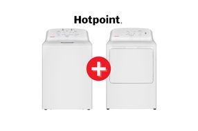 Hotpoint 4.0 cu.ft. Top Load Washer + 6.2 cu.ft. Gas Dryer Bundle
