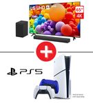 Sony PlayStation 5 Slim Disc 1TB Bundle + LG 65