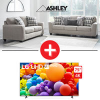 Signature Design by Ashley Avenal Park Sofa and Loveseat + LG 75" Smart TV