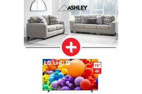 Signature Design by Ashley Avenal Park Sofa and Loveseat + LG 75